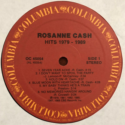 Rosanne Cash : Hits 1979-1989 (LP, Comp)