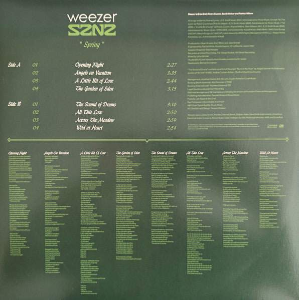 Weezer : SZNZ: Spring (12", EP)