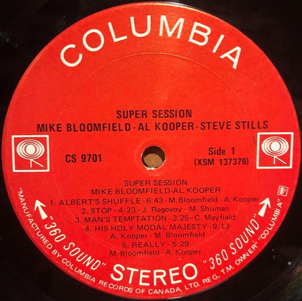 Mike Bloomfield / Al Kooper / Steve Stills* : Super Session (LP, Album, RE, RP)