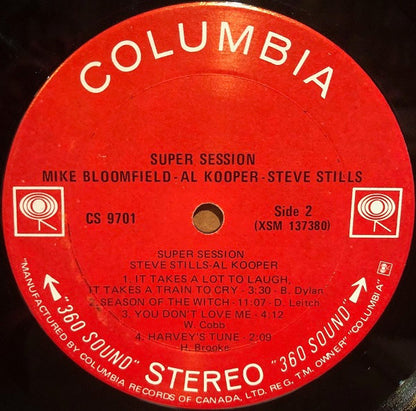 Mike Bloomfield / Al Kooper / Steve Stills* : Super Session (LP, Album, RE, RP)