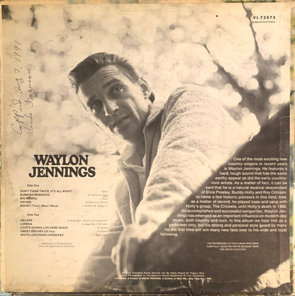 Waylon Jennings : Waylon Jennings (LP, Album, RE, Pin)