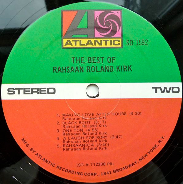 Rahsaan Roland Kirk* : The Best Of Rahsaan Roland Kirk (LP, Comp)