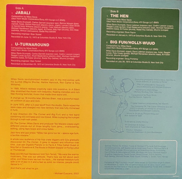 Miles Davis : Turnaround: Rare Miles From The Complete On The Corner Sessions (LP, RSD, Comp, Ltd, Blu)