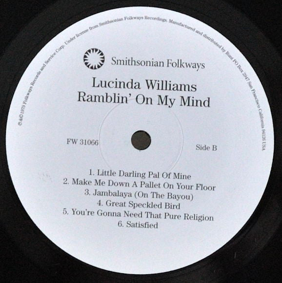 Lucinda Williams : Ramblin' On My Mind (LP, Album, RE)