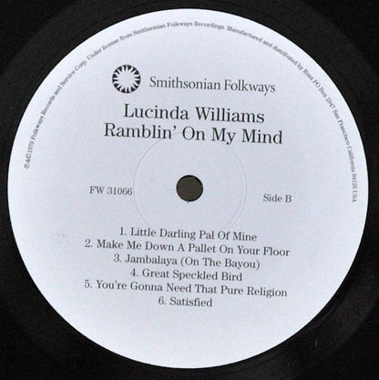 Lucinda Williams : Ramblin' On My Mind (LP, Album, RE)