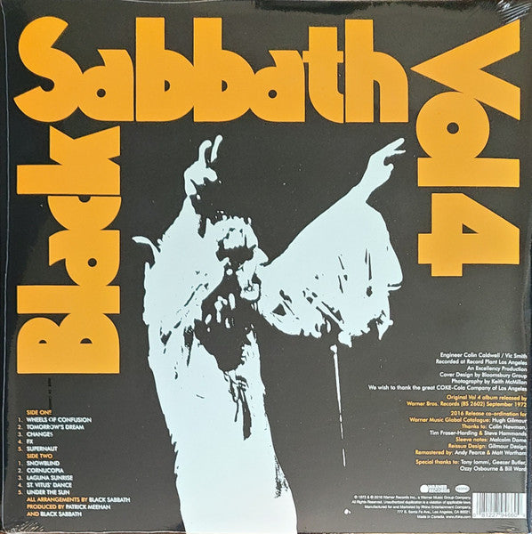 Black Sabbath : Black Sabbath Vol 4 (LP, Album, RE, RM, 180)
