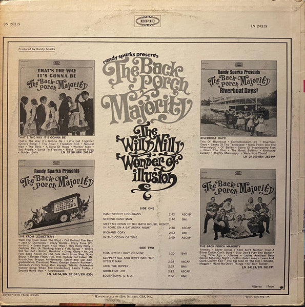 The Back Porch Majority : The Willy Nilly Wonder Of Illusion (LP, Mono)
