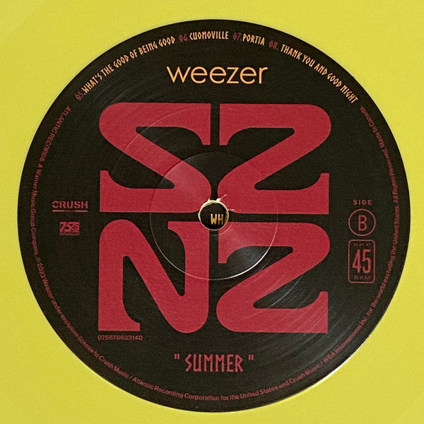 Weezer : SZNZ: Summer (12", EP, Ltd, Yel)