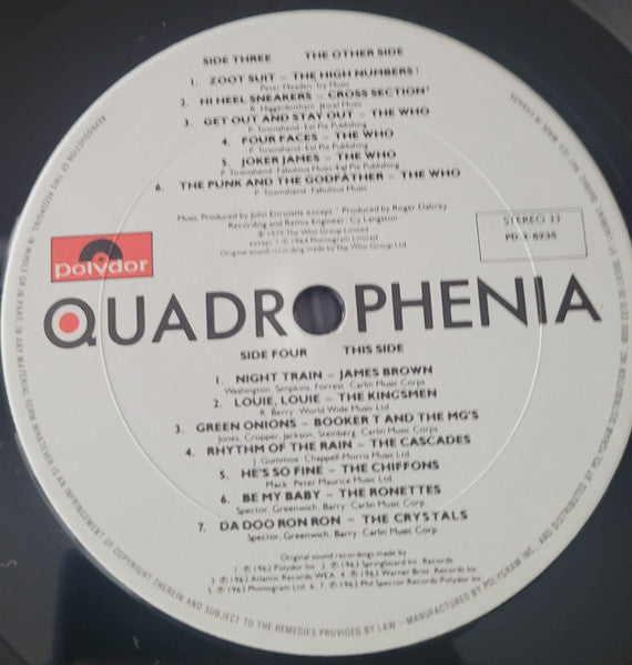Various : Quadrophenia (Original Soundtrack Recording Of The Who Film) (2xLP, Comp)