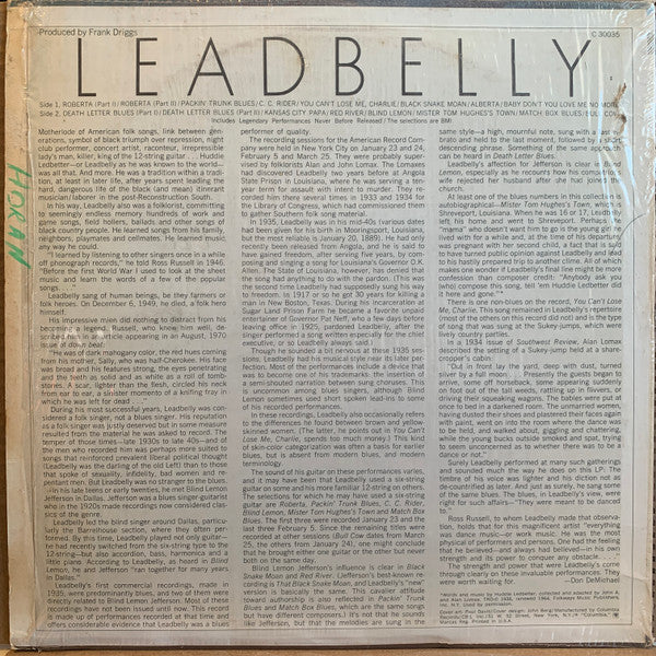 Leadbelly : Leadbelly (LP, Comp, Mono, San)