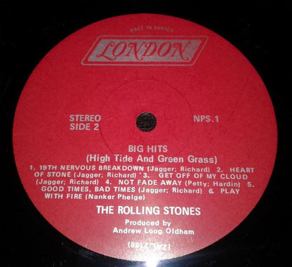The Rolling Stones : Big Hits (High Tide And Green Grass) (LP, Comp)