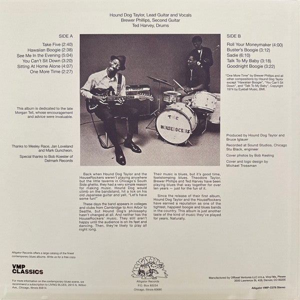 Hound Dog Taylor & The House Rockers : Natural Boogie (LP, Album, Club, RE, 180)