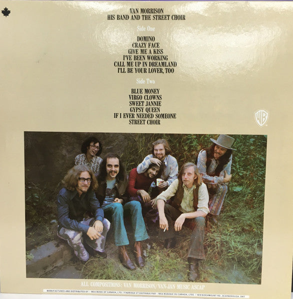 Van Morrison : His Band And The Street Choir (LP, Album, RE, Gat)