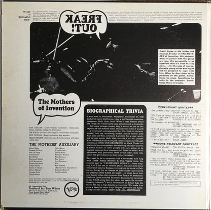 The Mothers : Freak Out!  (2xLP, Album, RE, RP, Hot)