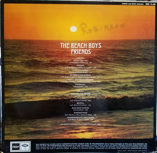 The Beach Boys : Friends (LP, Album)