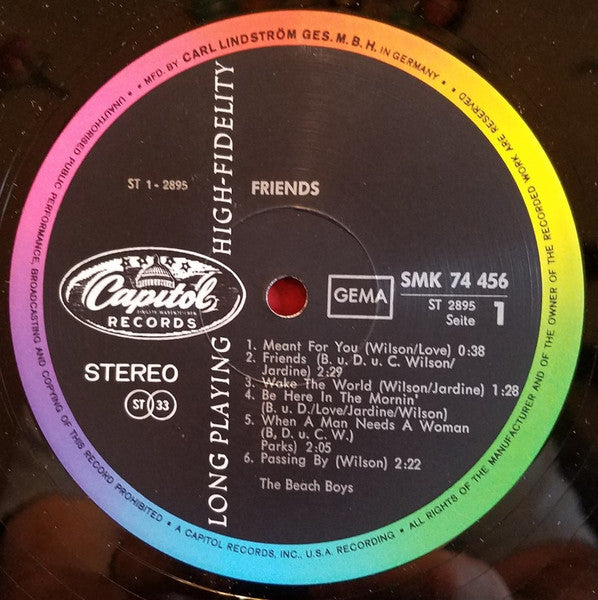 The Beach Boys : Friends (LP, Album)