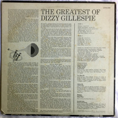 Dizzy Gillespie : The Greatest Of Dizzy Gillespie (LP, Comp, Mono, RE)