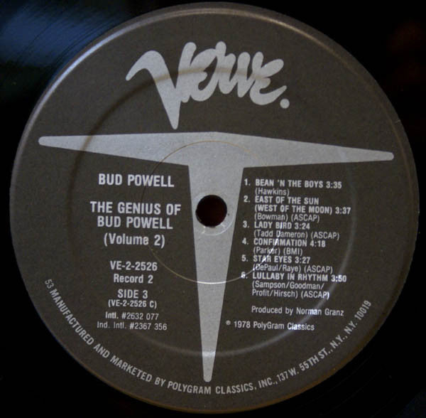Bud Powell : The Genius Of Bud Powell (Volume 2) (2xLP, Comp, Mono, RE)