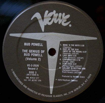 Bud Powell : The Genius Of Bud Powell (Volume 2) (2xLP, Comp, Mono, RE)