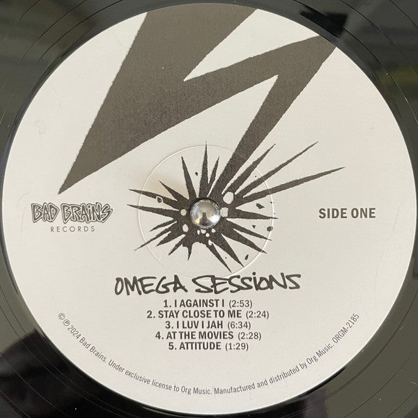 Bad Brains : Omega Sessions (12", S/Sided, EP, Etch, RE, RM)