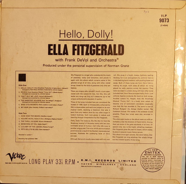 Ella Fitzgerald : Hello, Dolly! (LP, Mono)