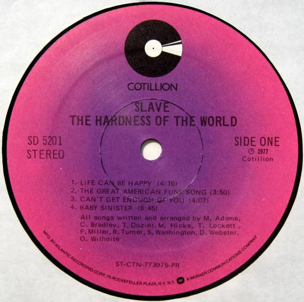 Slave : The Hardness Of The World (LP, Album, PR)