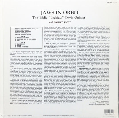 Eddie "Lockjaw" Davis Quintet* With Shirley Scott : Jaws In Orbit (LP, Album, Mono, RE)