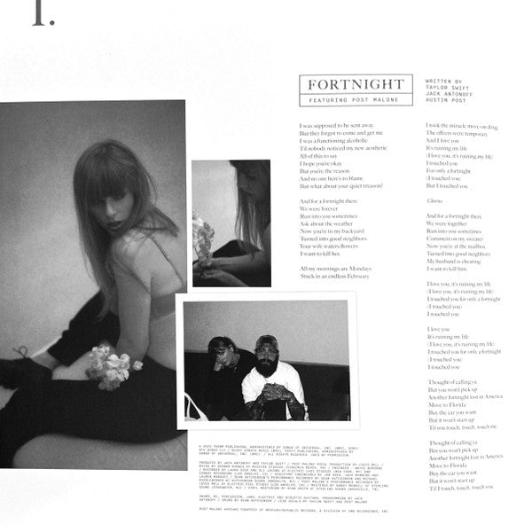 Taylor Swift : The Tortured Poets Department (2xLP, Album, Whi)
