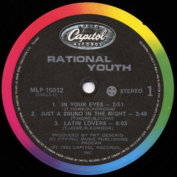 Rational Youth : Rational Youth (LP, MiniAlbum)