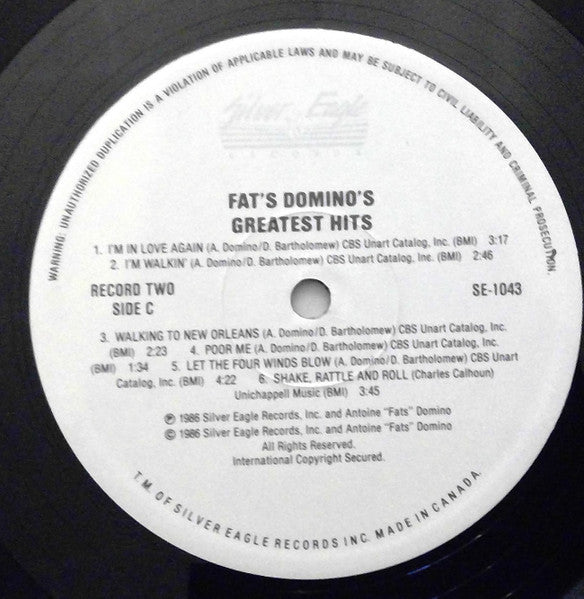 Fats Domino : His Greatest Hits (2xLP, Album)