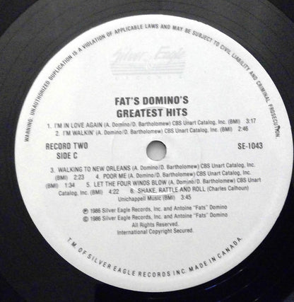Fats Domino : His Greatest Hits (2xLP, Album)