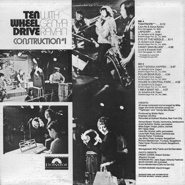 Ten Wheel Drive With Genya Ravan : Construction #1 (LP, Album)