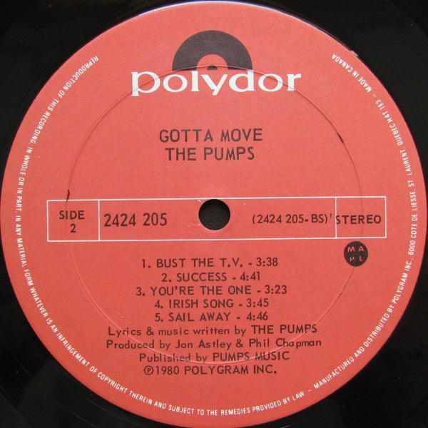 The Pumps (3) : Gotta Move (LP, Album, Qua)