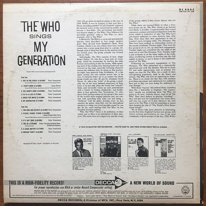 The Who : The Who Sings My Generation (LP, Album, Mono)