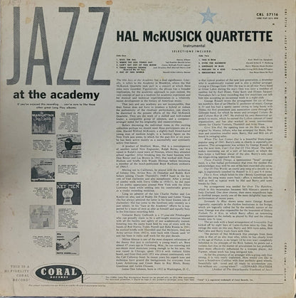 Hal McKusick Quartet : Jazz at The Academy (LP, Album, Mono)