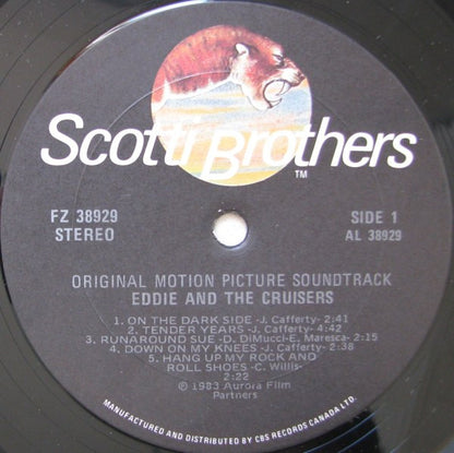 John Cafferty And The Beaver Brown Band : Eddie And The Cruisers (Original Motion Picture Soundtrack) (LP, Album)