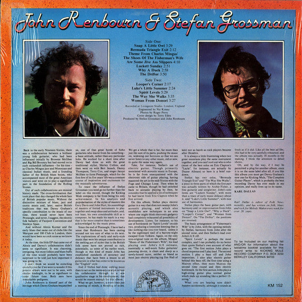 John Renbourn & Stefan Grossman : Stefan Grossman & John Renbourn (LP, Album)