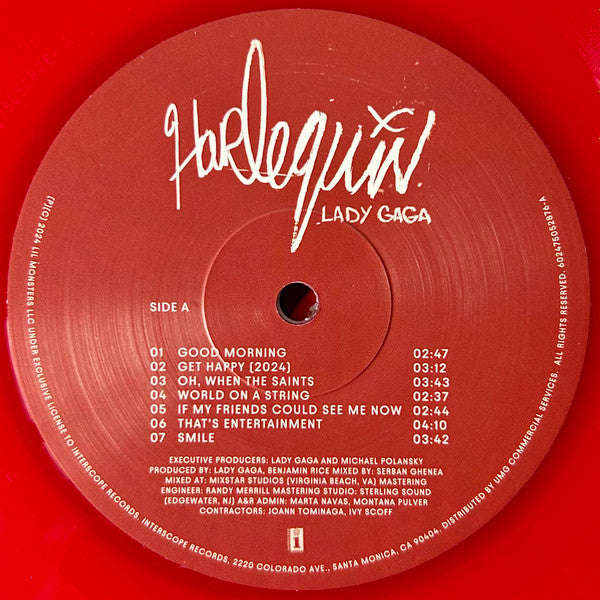 Lady Gaga : Harlequin (LP, Album, Red)