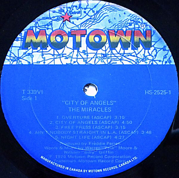 The Miracles : City Of Angels (LP, Album)