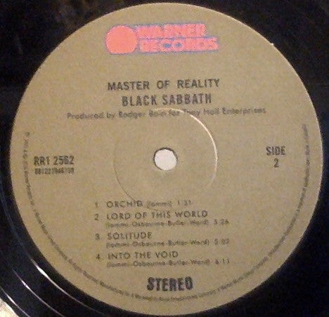Black Sabbath : Master Of Reality (LP, Album, RE, Gat)