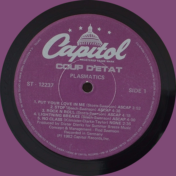 Plasmatics (2) : Coup D'Etat (LP, Album)