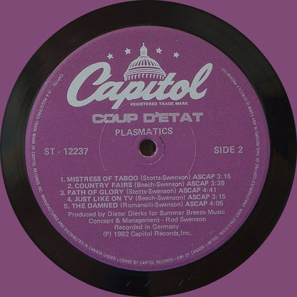 Plasmatics (2) : Coup D'Etat (LP, Album)