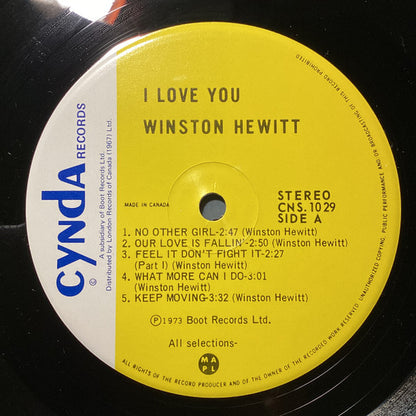 Winston Hewitt : I Love You (LP, Album)