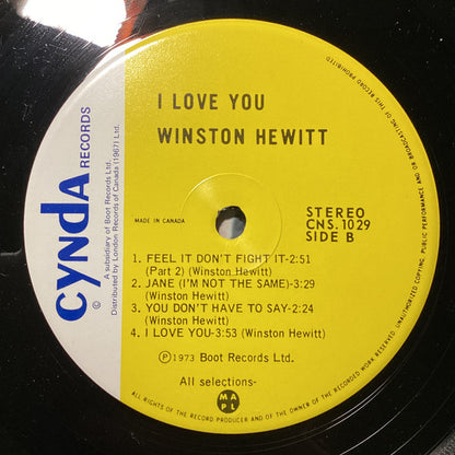 Winston Hewitt : I Love You (LP, Album)