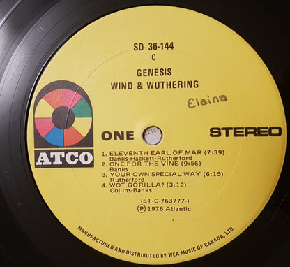 Genesis : Wind & Wuthering (LP, Album, Don)