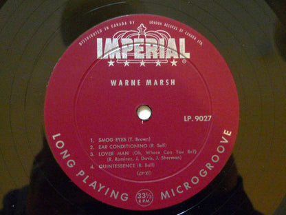 Warne Marsh : Jazz Of Two Cities (LP, Album, Mono)