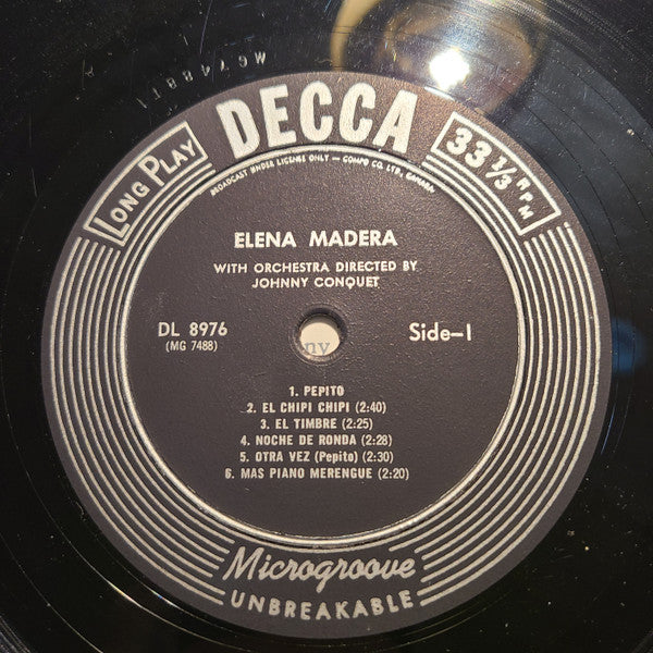 Elena Madera : Elena Madera (LP, Album, Mono)