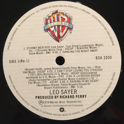 Leo Sayer : Leo Sayer (LP, Album)