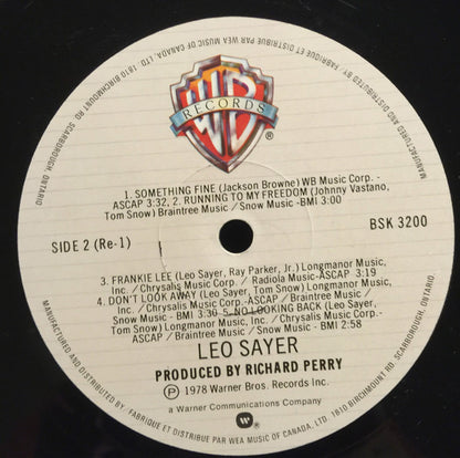Leo Sayer : Leo Sayer (LP, Album)