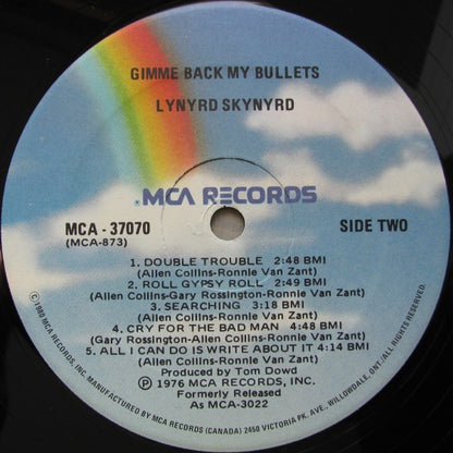 Lynyrd Skynyrd : Gimme Back My Bullets (LP, Album, RE)